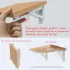 40cm Beyaz 1-Takım - Kademeli Mandallı Katlanabilir Masa Konsolu - Duvara Monte Katlanır L Raf Ayağı