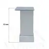40x40 Alüminyum Düz Kare Ayak 12 cm - Dekoratif Mobilya Ayağı - Ayarlı Baza Koltuk Çekyat Kanepe Ayak