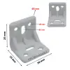 Toptan 200 ad. - 30x25x25mm Plastik L Gönye Köşebent Siyah - Köşe Birleştirme Bağlantı Aparatı