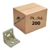 Toptan 200 ad. - 30x25x25mm Plastik L Gönye Köşebent Krem - Köşe Birleştirme Bağlantı Aparatı