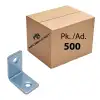 Toptan 500 ad. - 16x25x25mm L Demir Gönye Köşebent - Mobilya Dolap Köşe Birleştirme Bağlantı Aparatı