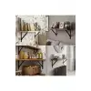 25x25cm Orta Yük 2 ad. Siyah Modern Raf Altı Tutucu Ayak - Metal L Demir Duvar Montaj Destek Aparatı