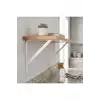 20x20cm Orta Yük 2 ad. Beyaz Modern Raf Altı Tutucu Ayak - Metal L Demir Duvar Montaj Destek Aparatı