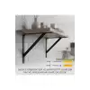 15x15cm Orta Yük 2 ad. Beyaz Modern Raf Altı Tutucu Ayak - Metal L Demir Duvar Montaj Destek Aparatı