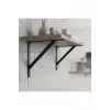 15x15cm Orta Yük 2 ad. Siyah Modern Raf Altı Tutucu Ayak - Metal L Demir Duvar Montaj Destek Aparatı
