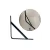 25x25cm Orta Yük 2 ad. Beyaz Modern Raf Altı Tutucu Ayak - Metal L Demir Duvar Montaj Destek Aparatı