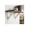 20x16cm - 2 ad. Çelik Beyaz Raf Altı Ayak - Metal Raf Tutucu L Demir Duvar Montaj Destek Aparatı