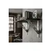 25x20cm - 2 ad. Çelik Gümüş Raf Altı Ayak - Metal Raf Tutucu L Demir Duvar Montaj Destek Aparatı