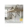 20x16cm - 2 ad. Çelik Siyah Raf Altı Ayak - Metal Raf Tutucu L Demir Duvar Montaj Destek Aparatı