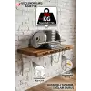 16x19cm- 2 ad. 5mm Ağır Yük Beyaz Ferforje Raf Altı Tutucu Ayak - Metal L Demir Duvar Montaj Aparatı