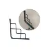 15x15cm - 2 Ad. Siyah Dekoratif Raf Altı Ayak - Metal Raf Tutucu L Demir Duvar Montaj Destek Aparatı