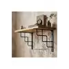20x20cm - 2 Ad. Siyah Dekoratif Raf Altı Ayak - Metal Raf Tutucu L Demir Duvar Montaj Destek Aparatı