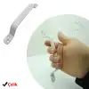 Dekoratif Beyaz Çelik Tutma Kulpu 215mm - Bina Site Kapısı, Bahçe Kapısı, Okul Kapısı Çekme Kolu - Dış Mekan Metal Kapı Kolu