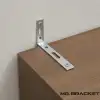 Deprem Dolap Sabitleme Aparatı Seti 5x11cm - Mobilya Gardırop Eşya Duvara Sabitleyici L Gönye Demiri