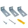40x88x32 mm - Deprem Güvenliği Dolap Sabitleme Aparatı Seti - Mobilya Portmanto Gardırop Duvara Sabitleyici Aparat