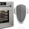 Fırın Kapağı Kilidi Isıya Dayanıklı Yapışkanlı Gri Beyaz - Bebek Güvenliği Çocuk Emniyet Kilit