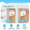Güçlendirilmiş 4 Kilit + 1 Anahtar Gizli Manyetik Dolap Çekmece Kilidi - Bebek Güvenliği Çocuk Kilit