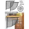 Hasır Desenli Plastik Antrasit Dekoratif Raf Altı L Ayak 17x18cm - Duvara Raf Tutucu Montaj Askı Aparatı - Mutfak, Banyo, Koridor, Balkon, Çiçeklik Raf Ayağı