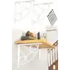 Koç Desenli Plastik Beyaz Dekoratif Raf Altı L Ayak 17x18cm - Duvara Raf Tutucu Montaj Askı Aparatı - Mutfak, Banyo, Koridor, Balkon, Çiçeklik Raf Ayağı