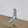 10 ad. L Demir Gönye Köşebent 6x6cm - Mobilya Dolap Raf Köşe Sabitleme Birleştirme Bağlantı Aparatı