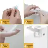 4lü Bebek Çocuk Kilit Gizli Çekmece Dolap Güvenlik Kilidi - Geliştirilmiş Versiyon 3M Yapışkanlı