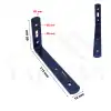 16x60x115 mm - Siyah Çelik Dolap Sabitleme Aparatı - Orta Yük Mobilya Sabitleyici Kit - Duvara Eşya Sabitleme Demiri