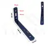 16x60x140 mm - Siyah Çelik Dolap Sabitleme Aparatı - Orta Yük Mobilya Sabitleyici Kit - Duvara Eşya Sabitleme Demiri
