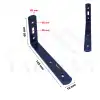 16x60x165 mm - Siyah Çelik Dolap Sabitleme Aparatı - Orta Yük Mobilya Sabitleyici Kit - Duvara Eşya Sabitleme Demiri