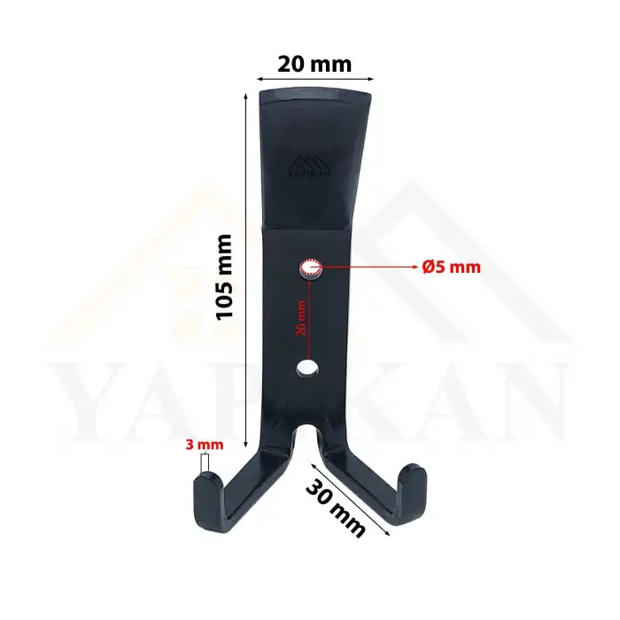 Portmanto Koç Askı Çelik Siyah