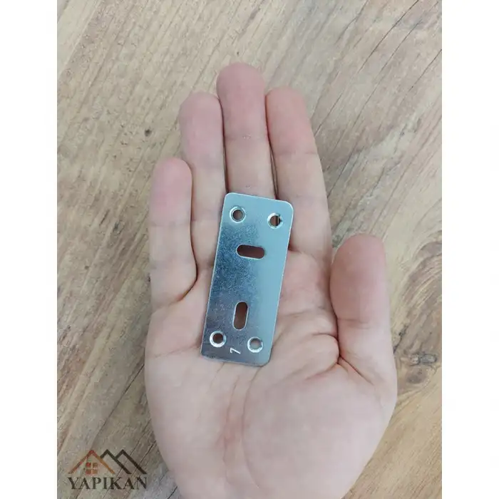 30x70 mm - Düz Gönye Bağlantı Demiri - Düz Köşebent Kenar Köşe Birleştirme Aparatı - (Kod_457)