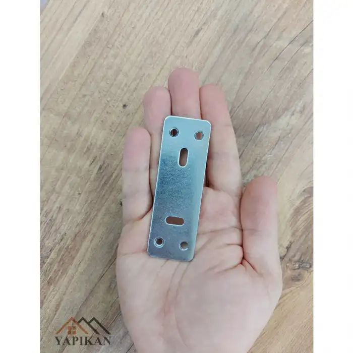 30x90 mm - Düz Gönye Bağlantı Demiri - Düz Köşebent Kenar Köşe Birleştirme Aparatı - (Kod_458)