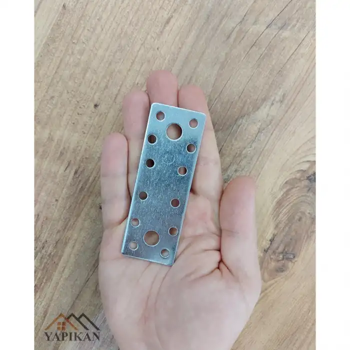 35x100 mm - Düz Gönye Bağlantı Demiri - Düz Köşebent Kenar Köşe Birleştirme Aparatı - (Kod_459)