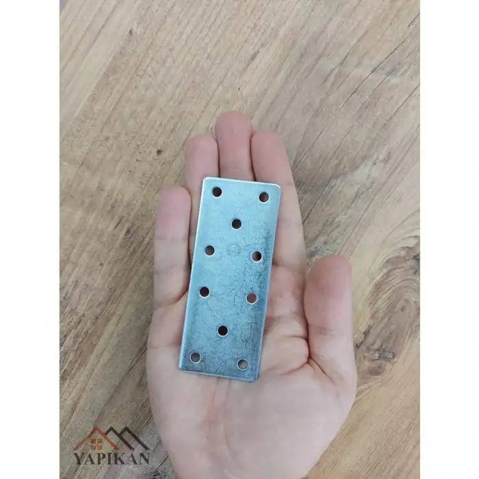 40x100 mm - Düz Gönye Bağlantı Demiri - Düz Köşebent Kenar Köşe Birleştirme Aparatı - (Kod_460)