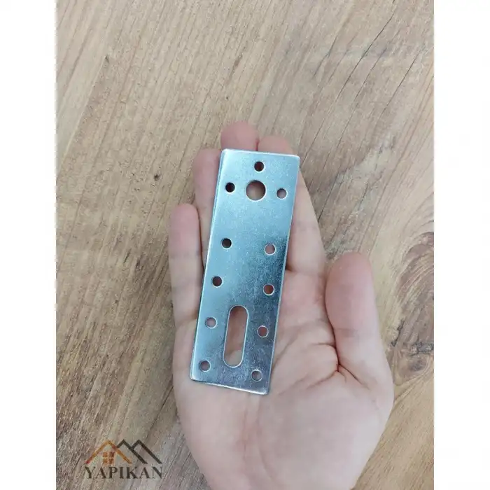 40x120 mm - Düz Gönye Bağlantı Demiri - Düz Köşebent Kenar Köşe Birleştirme Aparatı - (Kod_461)