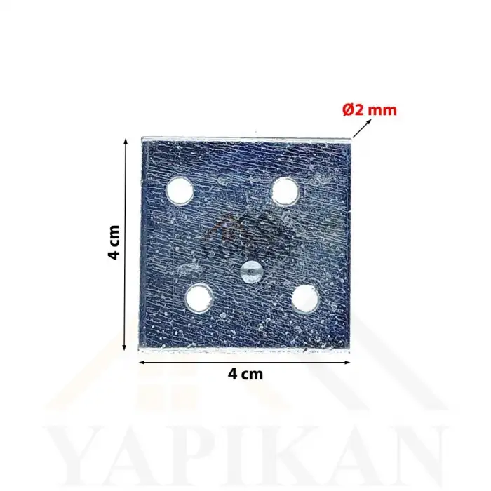 40x40 mm - Düz Gönye Bağlantı Demiri - Düz Köşebent Kenar Köşe Birleştirme Aparatı - (Kod_474)