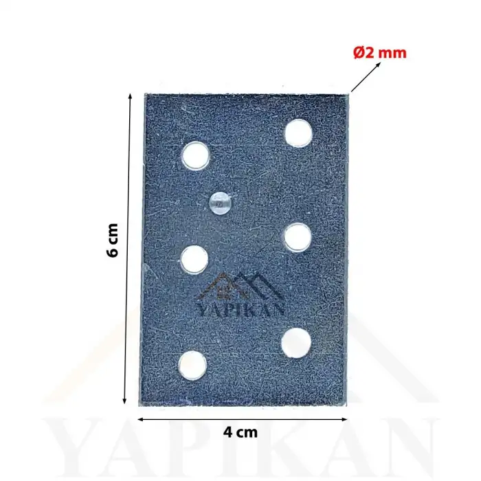 40x60 mm - Düz Gönye Bağlantı Demiri - Düz Köşebent Kenar Köşe Birleştirme Aparatı - (Kod_475)