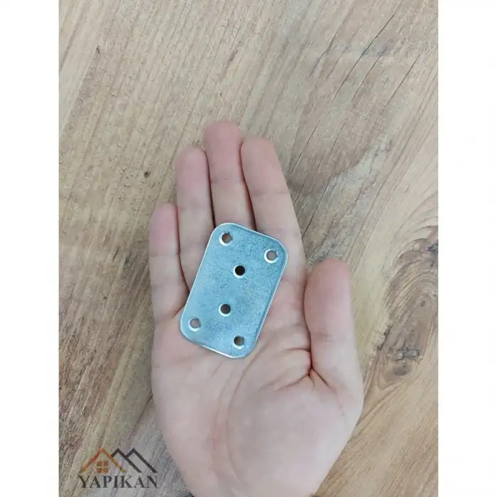 40x64 mm - Düz Gönye Bağlantı Demiri - Düz Köşebent Kenar Köşe Birleştirme Aparatı - (Kod_464)
