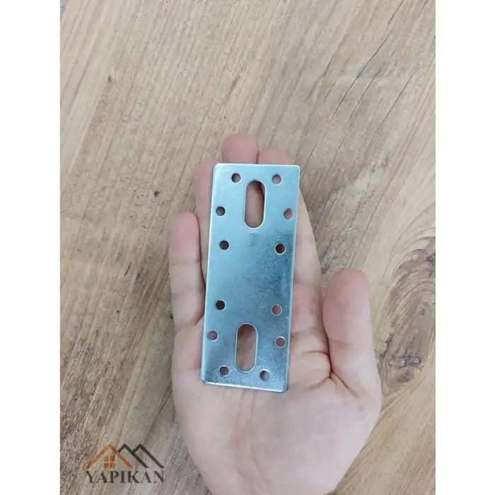 45x120 mm - Düz Gönye Bağlantı Demiri - Düz Köşebent Kenar Köşe Birleştirme Aparatı - (Kod_462)
