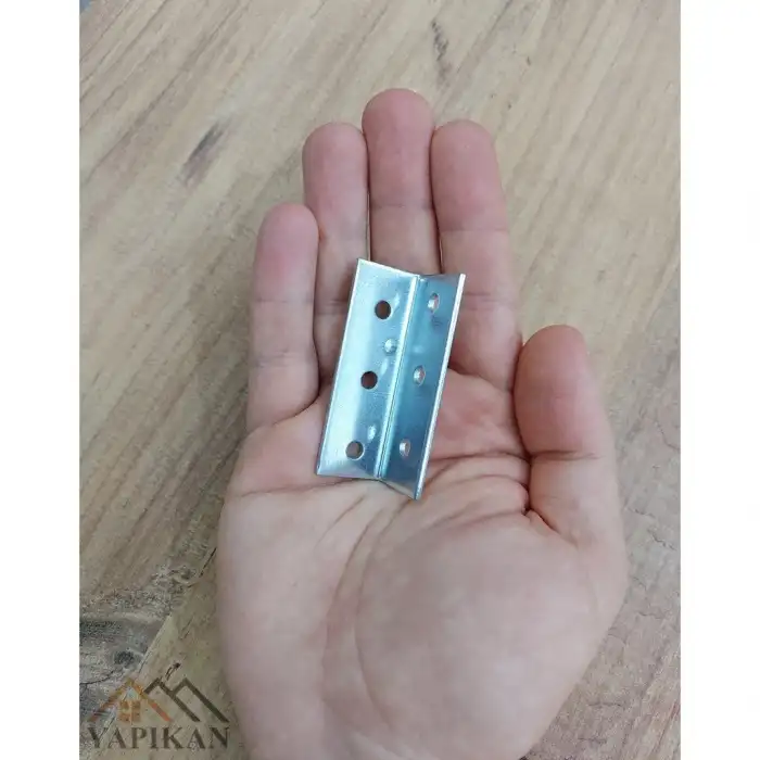 20x20x60 mm - Kanat Gönye L Demir Köşebent - Mobilya Dolap Gardırop Raf Masa Kitaplık Köşe Birleştirme Köşe Bağlantı Aparatı - (Kod_639)