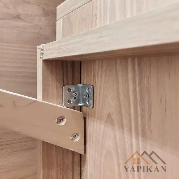 30x25x25 mm - L Demir Gönye Köşebent - Mobilya Dolap Köşe Birleştirme Sabitleme Aparatı - (Kod_606)