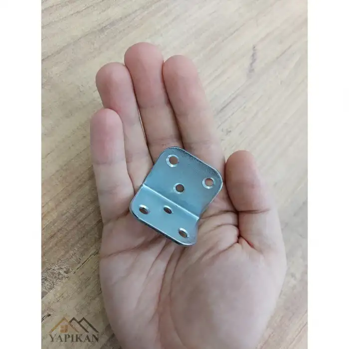 40x32x32 mm - L Demir Gönye Köşebent - Mobilya Dolap Köşe Birleştirme Sabitleme Aparatı - (Kod_623)