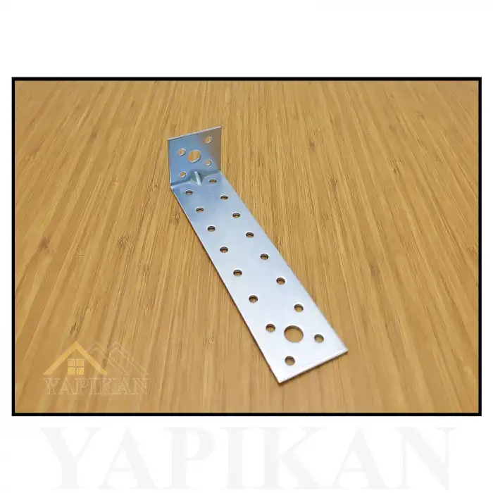 40x40x160 mm - Deprem Dolap Sabitleme Aparatı - Mobilya Gardırop Eşya Duvara Sabitleyici L Demir - (Kod_648)