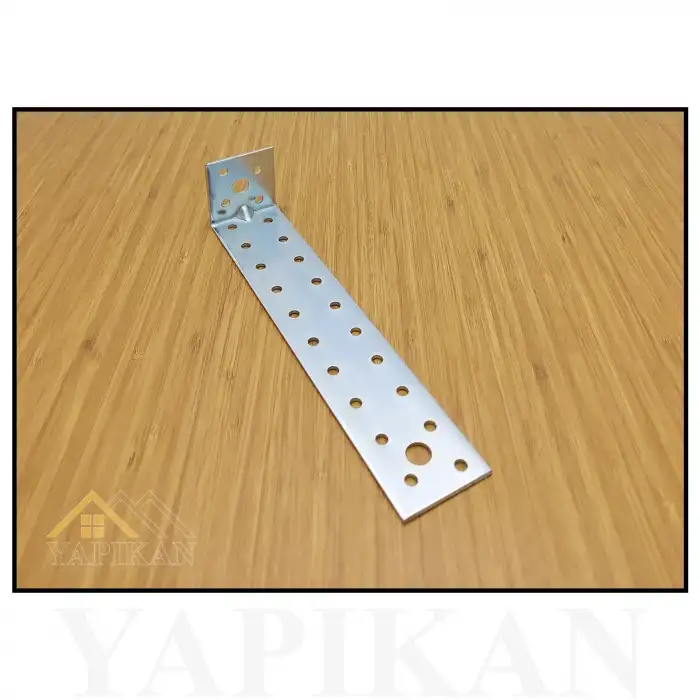 40x40x200 mm - Uzun Deprem Dolap Sabitleme Aparatı - Mobilya Gardırop Eşya Duvara Sabitleyici L Demir - (Kod_629)