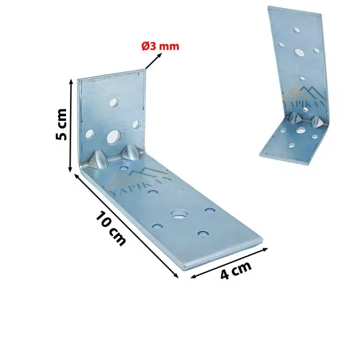 40x50x100 mm - Ağır Yük Deprem Dolap Sabitleme Aparatı - Mobilya Gardırop Eşya Duvara Sabitleyici L Demir - (Kod_649)