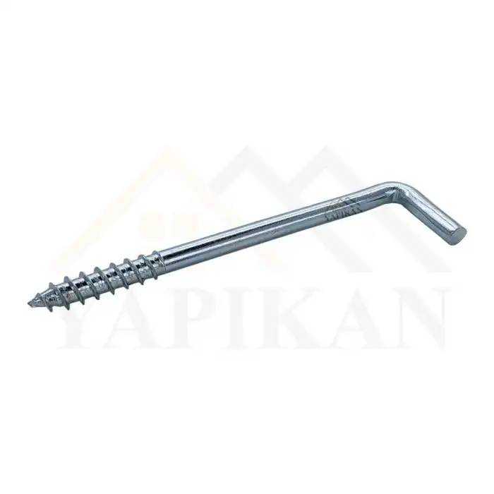 Korniş Çivisi No: 6 - L Kanca Demir - L Vida Montaj Askı Aparatı