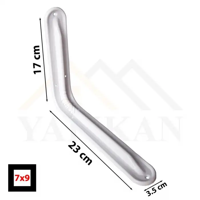 165 x 225 mm - Metal Beyaz Raf Altı Ayak Lüks Tip - Raf Tutucu Duvar Montaj Askı Aparatı - Raf Altı L Demiri Konsol Ayağı
