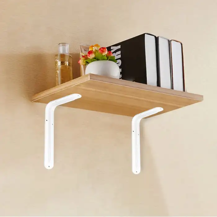 230 x 300 mm - Metal Beyaz Raf Altı Ayak Lüks Tip - Raf Tutucu Duvar Montaj Askı Aparatı - Raf Altı L Demiri Konsol Ayağı