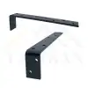 30x50x200mm Ağır Yük Köşebent Siyah Renk - 5mm Kalınlıkta Lama Demiri - Dekoratif Raf Altı L Ayak - Duvara Raf Tutucu Montaj Askı Aparatı