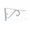 155 x 230 mm - Beyaz Ferforje Raf Demiri Ayağı - Dekoratif Raf Altı L Konsol Demiri - Metal Duvar Raf Tutucu Montaj Aparatı
