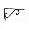 110 x 155 mm - Siyah Ferforje Raf Demiri Ayağı - Dekoratif Raf Altı L Konsol Demiri - Metal Duvar Raf Tutucu Montaj Aparatı